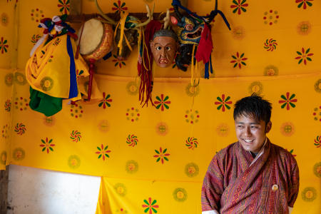 Changing room, Gasa Tshechu festival