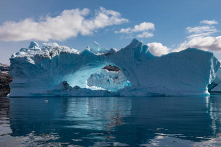 Iceberg in the ocean near Tiniteqilaaq, East Greenland