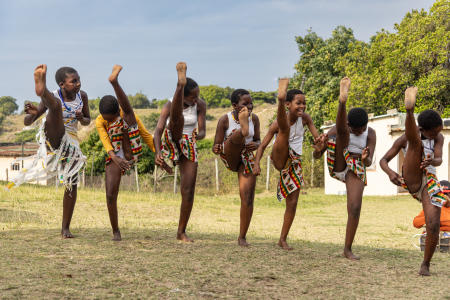 Dancers, Thonga village