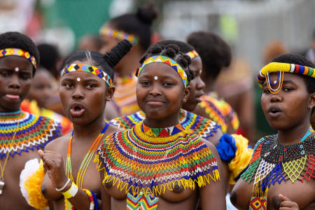 Maidens going to the Reed Dance, Nangoma, Zulu-Natal